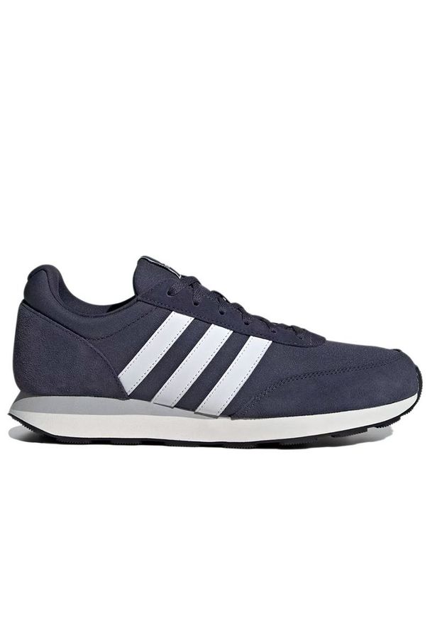 Adidas - Buty męskie adidas Run 60s 3.0 IE3825 - granatowe. Kolor: niebieski. Materiał: materiał, guma, skóra, zamsz. Szerokość cholewki: normalna. Sport: bieganie