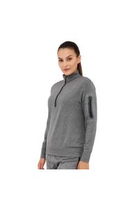 Bluza damska wełniana z krótkim ekspresem Brubeck OUTDOOR MERINO. Kolor: szary. Materiał: wełna, poliester, elastan, poliamid. Długość: krótkie. Styl: sportowy, elegancki. Sport: outdoor