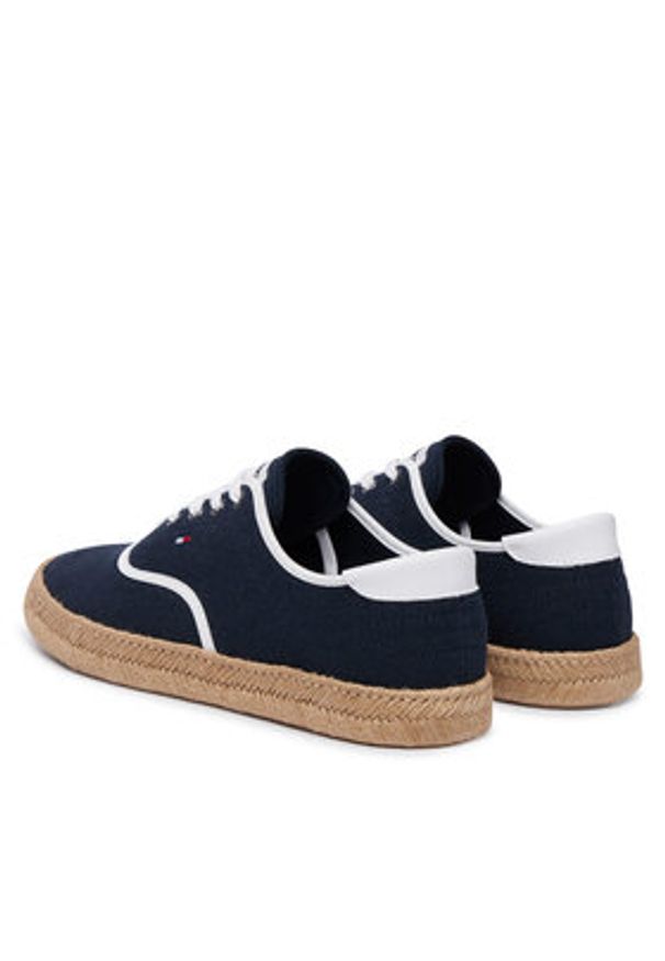 TOMMY HILFIGER - Tommy Hilfiger Espadryle Th Hi Vulc Core Jutte Canvas FM0FM05872 Granatowy. Kolor: niebieski. Materiał: materiał