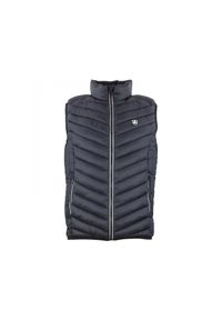 PEAK MOUNTAIN - Cienka kurtka puchowa bez rękawów Peak Mountain. Typ kołnierza: kołnierzyk stójkowy. Kolor: czarny. Materiał: puch. Długość rękawa: bez rękawów. Sport: turystyka piesza #1