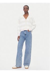 Tommy Jeans Kardigan DW0DW20968 Beżowy Relaxed Fit. Kolor: beżowy. Materiał: bawełna #4