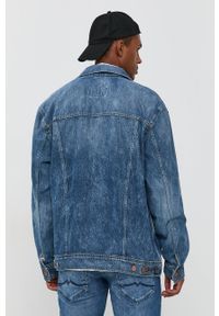 Wrangler Kurtka jeansowa męska przejściowa. Okazja: na co dzień. Kolor: niebieski. Materiał: jeans. Styl: casual, klasyczny #4