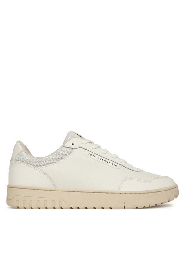 TOMMY HILFIGER - Tommy Hilfiger Sneakersy Th Basket Core FM0FM05629 Écru. Materiał: skóra