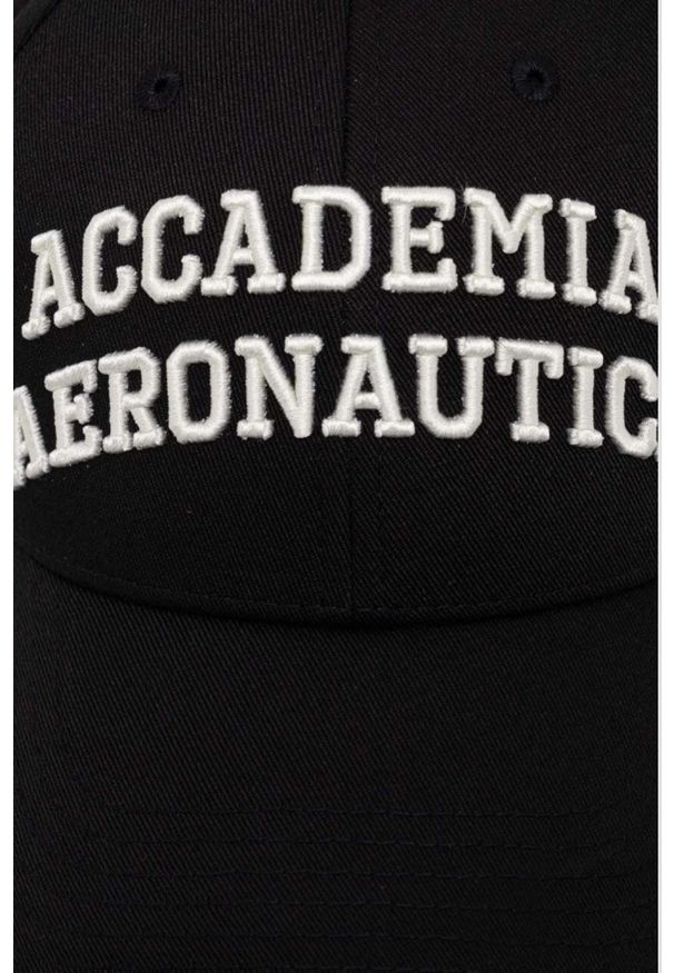 Aeronautica Militare - AERONAUTICA MILITARE Czarna czapka z daszkiem. Kolor: czarny. Wzór: haft