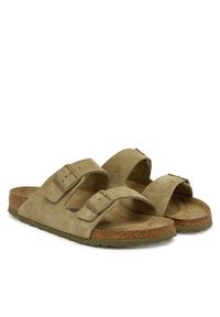 Birkenstock Klapki Arizona 1031998 Khaki. Kolor: brązowy. Materiał: zamsz, skóra #4