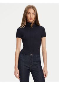Guess Sweter W5YR04 Z0040 Granatowy Regular Fit. Kolor: niebieski. Materiał: syntetyk