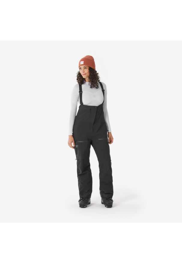 SIMOND - Spodnie narciarskie damskie Wedze FR900 freeride. Kolor: czarny. Materiał: materiał. Długość: długie. Sport: narciarstwo