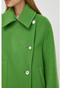 Beatrice B płaszcz wełniany kolor zielony przejściowy oversize. Kolor: zielony. Materiał: wełna. Styl: klasyczny #3