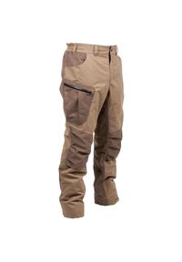 SOLOGNAC - Spodnie zimowe Outdoor Solognac Warm 520 wodoodporne. Kolor: brązowy. Materiał: materiał, tkanina. Sezon: zima. Sport: outdoor