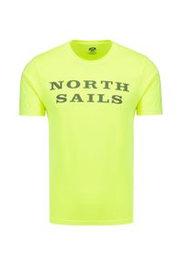 North Sails - T-shirt NORTH SAILS S/SW/GRAPHIC. Kolor: żółty. Materiał: bawełna, prążkowany. Sezon: lato