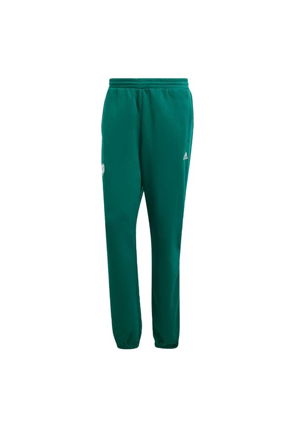 Adidas - Spodnie Scribble Fleece. Kolor: zielony