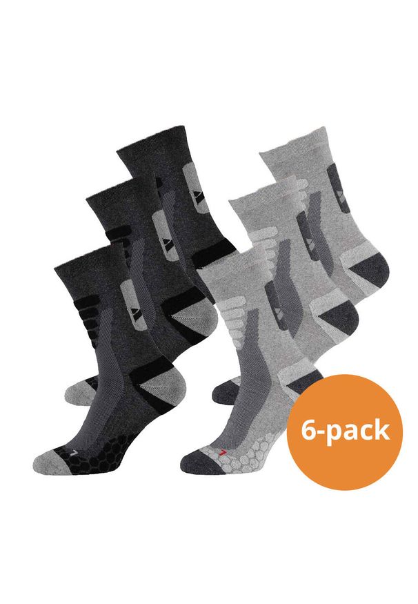 XTREME SOCKSWEAR - Skarpety turystyczne Xtreme 6-pack Multi szary. Kolor: szary. Sport: turystyka piesza