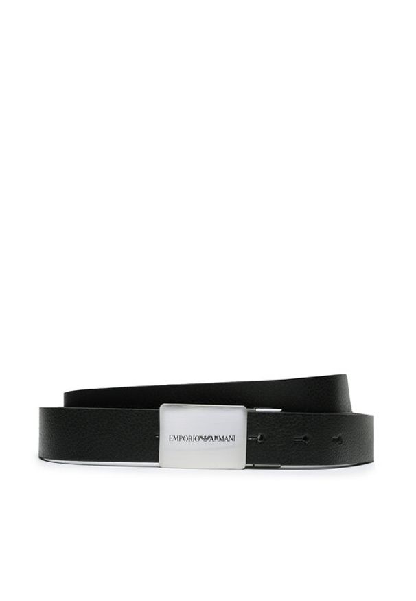 Emporio Armani Pasek Męski Y4S563 Y737E 88044 Czarny. Kolor: czarny. Materiał: skóra