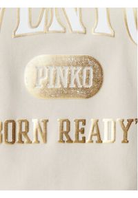 Pinko - PINKO Bluza 104618 A2CZ C03 Beżowy Regular Fit. Kolor: beżowy. Materiał: bawełna #4