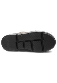 Beżowe Sneakersy Karino Stylowe Obuwie Damskie Panterka. Okazja: na co dzień. Kolor: czarny. Materiał: satyna. Wzór: motyw zwierzęcy. Obcas: na platformie. Styl: elegancki #3