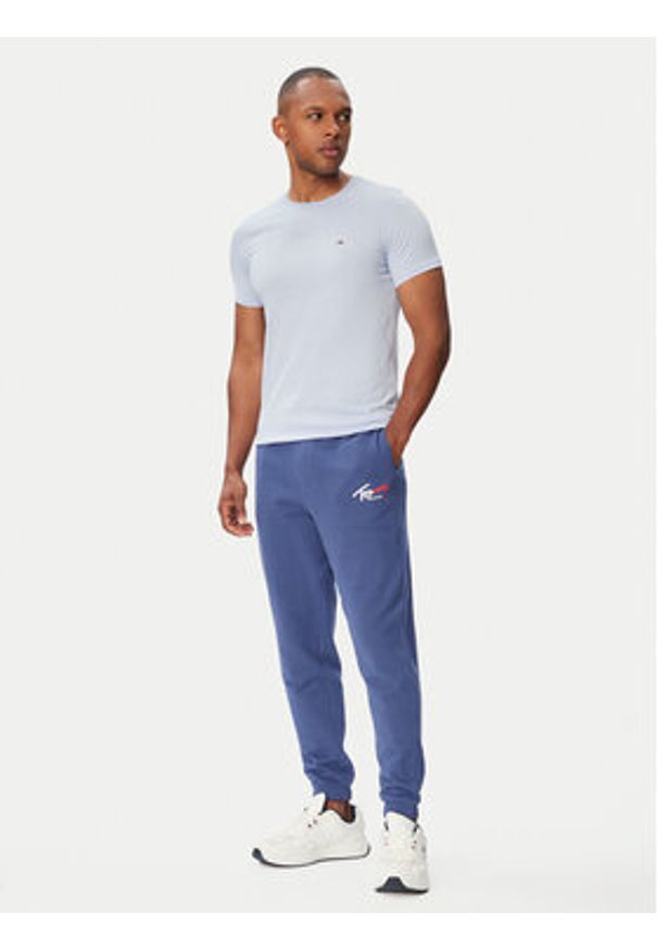 Tommy Jeans Spodnie dresowe DM0DM23903 Niebieski Regular Fit. Kolor: niebieski. Materiał: bawełna