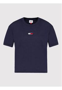 Tommy Jeans T-Shirt Tjw Tommy Center Badge DW0DW10404 Granatowy Regular Fit. Kolor: niebieski. Materiał: syntetyk #2