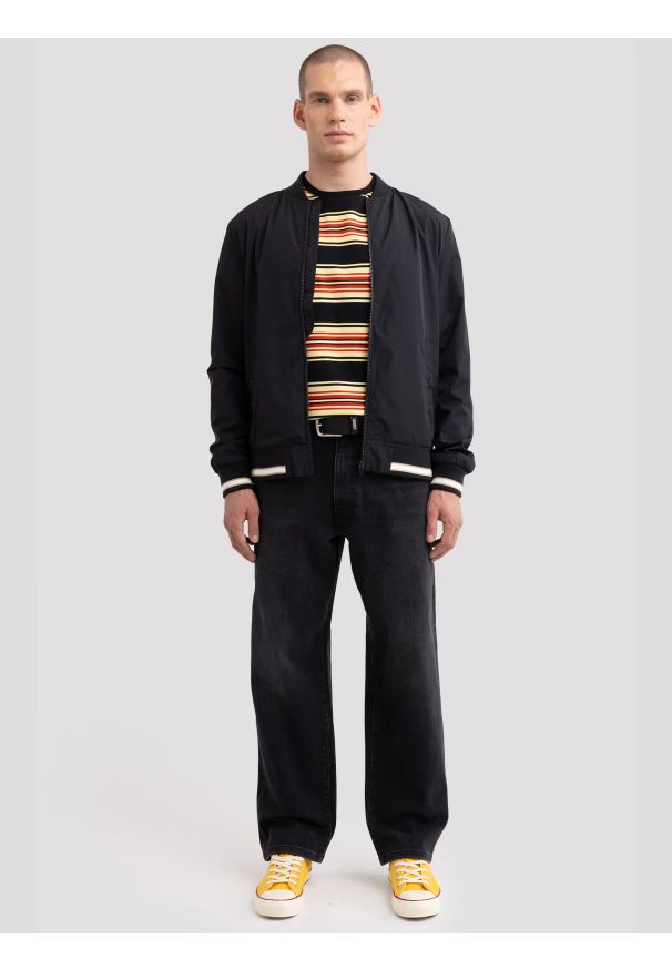 Big-Star - Jeansy męskie loose czarne Isaac Workwear 914. Okazja: na co dzień. Stan: podwyższony. Kolor: czarny. Styl: sportowy, casual