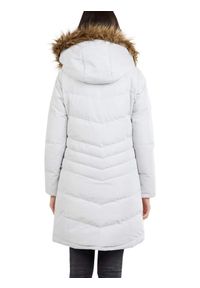 FUNDANGO - Płaszcz zimowy damski Fundango Puppis Padded. Kolor: szary, biały, wielokolorowy. Sezon: zima. Sport: turystyka piesza