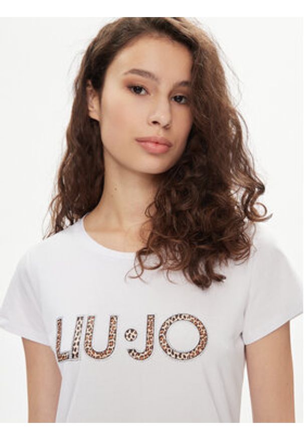 Liu Jo T-Shirt VA4105 JS003 Biały Regular Fit. Kolor: biały. Materiał: bawełna
