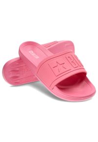 Big-Star - Różowe Klapki Big Star Wodoodporne Buty Damskie. Okazja: na co dzień, na plażę. Kolor: różowy. Materiał: materiał. Sezon: lato. Styl: casual, sportowy