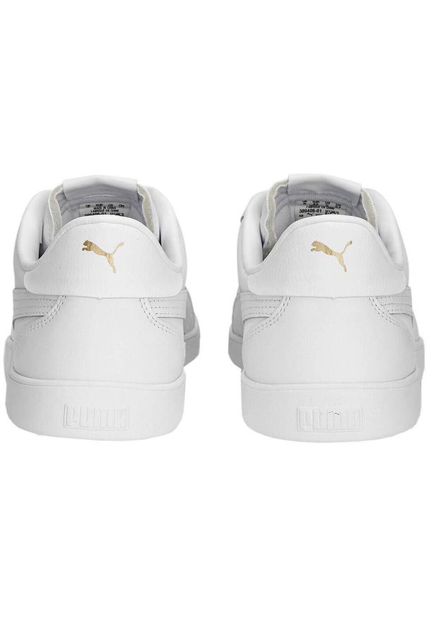 Puma - Męskie Buty Sportowe Club 5v5 Z Powlekanej Skóry. Kolor: biały. Materiał: skóra. Sport: turystyka piesza
