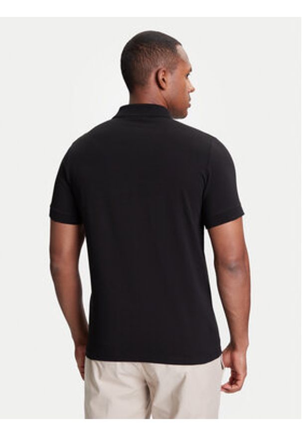 Karl Lagerfeld - KARL LAGERFELD Polo 745088 553235 Czarny Regular Fit. Typ kołnierza: polo. Kolor: czarny. Materiał: bawełna