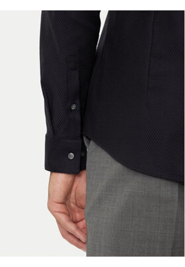 Calvin Klein Koszula K10K113528 Granatowy Slim Fit. Kolor: niebieski. Materiał: bawełna