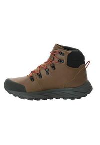 Buty trekkingowe męskie Jack Wolfskin Terraquest X Texapore Mid. Wysokość cholewki: za kostkę. Zapięcie: sznurówki. Kolor: brązowy. Materiał: syntetyk, materiał. Szerokość cholewki: normalna