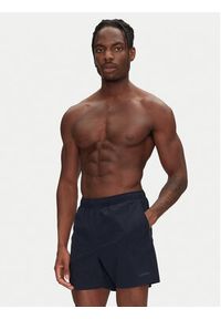 Calvin Klein Swimwear Szorty kąpielowe KM0KM01118 Granatowy Regular Fit. Kolor: niebieski. Materiał: syntetyk