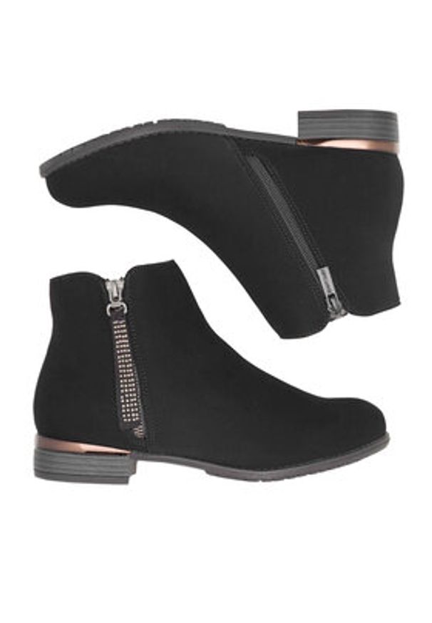 Jenny - JENNY Botki W16AW462-6 Czarny. Kolor: czarny. Materiał: materiał