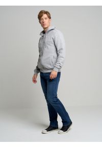 Big-Star - Spodnie jeans męskie dopasowane Tobias 510. Stan: obniżony. Kolor: niebieski. Wzór: napisy #5