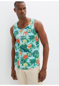 bonprix - Tank top. Kolor: niebieski. Wzór: nadruk