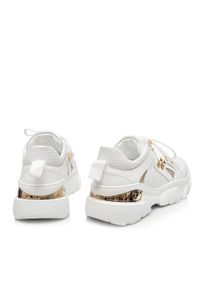 Baldinini - BALDININI - Białe sneakersy ze złotymi detalami. Okazja: na co dzień. Nosek buta: okrągły. Zapięcie: sznurówki. Kolor: biały. Szerokość cholewki: normalna #5