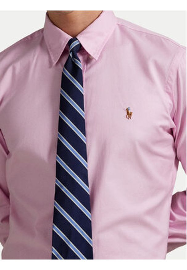 Polo Ralph Lauren Koszula 710P06688003 Różowy Custom Fit. Typ kołnierza: polo. Kolor: różowy. Materiał: bawełna