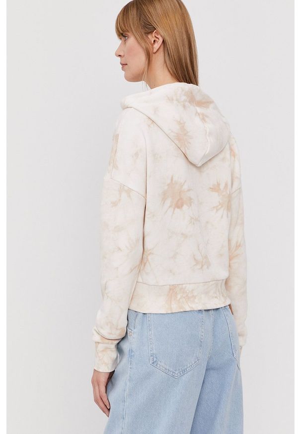 Guess - Bluza. Okazja: na co dzień. Typ kołnierza: kaptur. Kolor: beżowy. Materiał: dzianina. Styl: casual
