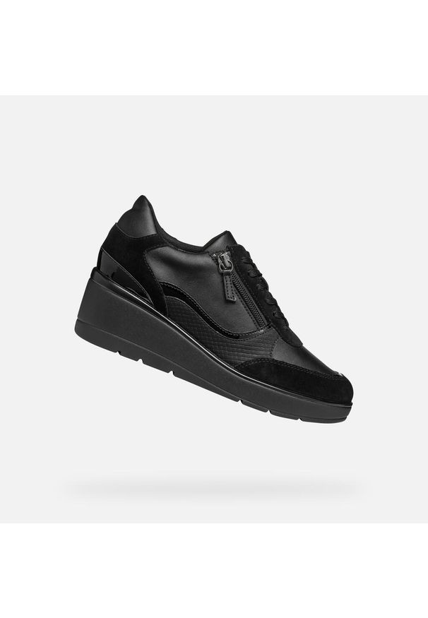 Trenerzy damscy Geox Ilde. Okazja: na imprezę. Kolor: czarny