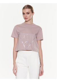 Guess T-Shirt Adele V2YI06 K8HM0 Różowy Boxy Fit. Kolor: różowy. Materiał: bawełna