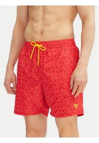 Guess Szorty kąpielowe F4GT06 WG2A2 Czerwony Regular Fit. Kolor: czerwony. Materiał: syntetyk
