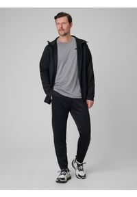 4f - 4F Koszulka treningowa regular szybkoschnąca męska - granatowa M. Kolor: szary. Materiał: skóra. Sport: fitness #2