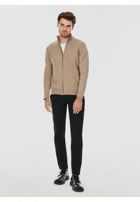 Pako Lorente - PAKO LORENTE – Sweter męski rozpinany w kolorze beżowym. Kolor: beżowy. Materiał: bawełna, poliamid, elastan. Sezon: jesień #5
