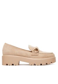DeeZee Loafersy LE601-4 Beżowy. Kolor: beżowy. Materiał: materiał