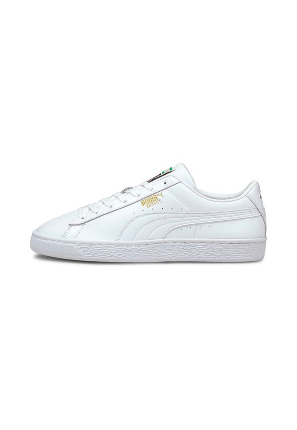 Buty do chodzenia męskie Puma Basket Classic Xxi M. Okazja: na co dzień. Kolor: biały. Materiał: materiał, skóra, tkanina, syntetyk. Sport: turystyka piesza