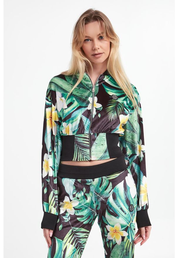 Philipp Plein - Dres damski welwetowy PHILIPP PLEIN. Materiał: dresówka
