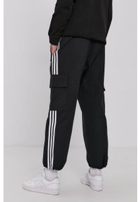 adidas Originals Spodnie męskie kolor czarny z aplikacją. Kolor: czarny. Materiał: bawełna. Wzór: aplikacja