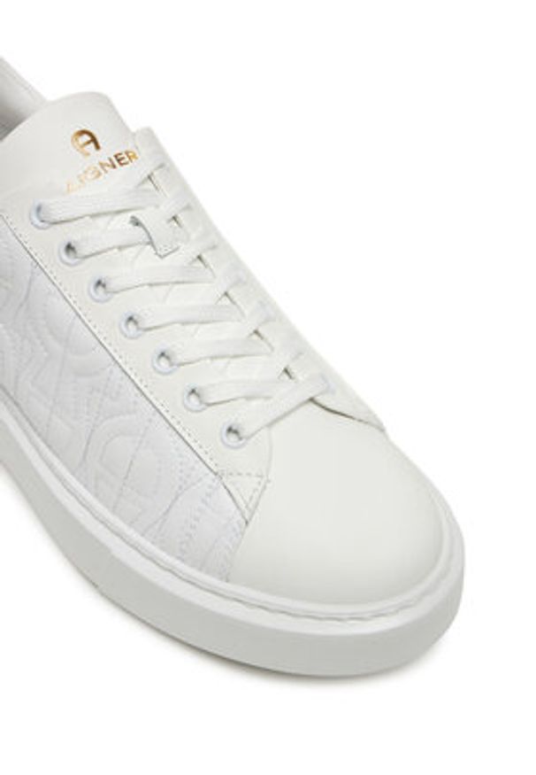 Aigner Sneakersy Sally 13A 1251430 Biały. Kolor: biały. Materiał: skóra