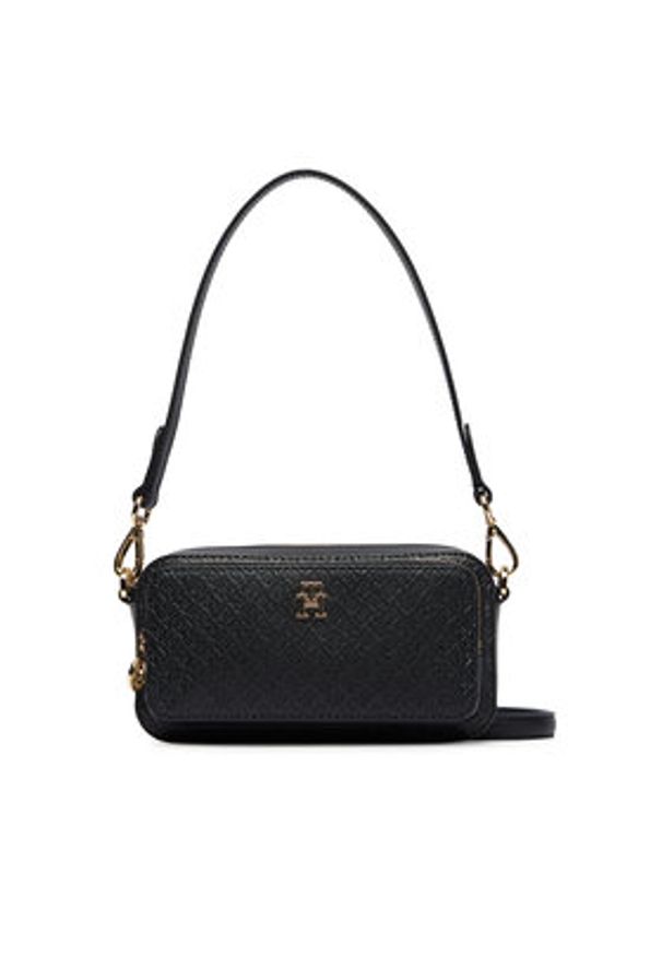 TOMMY HILFIGER - Tommy Hilfiger Torebka Th Daily Camera Bag Mono AW0AW18414 Czarny. Kolor: czarny. Materiał: skórzane