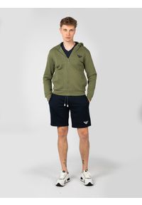 Emporio Armani Bluza | 111784 4F571 | Mężczyzna | Zielony. Typ kołnierza: kaptur. Kolor: zielony. Materiał: bawełna, poliester