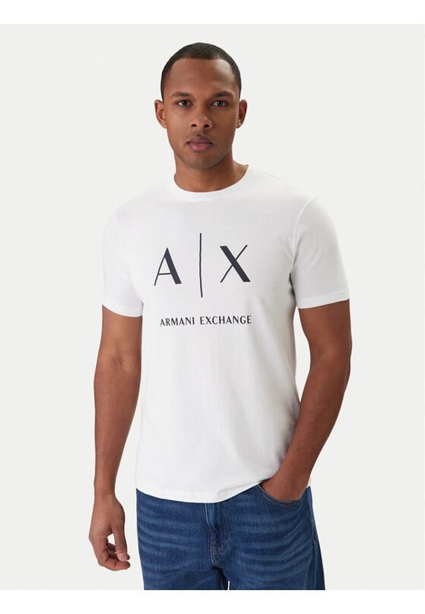 Armani Exchange T-Shirt XM002683 AF10356 U0002 Biały Regular Fit. Kolor: biały. Materiał: bawełna