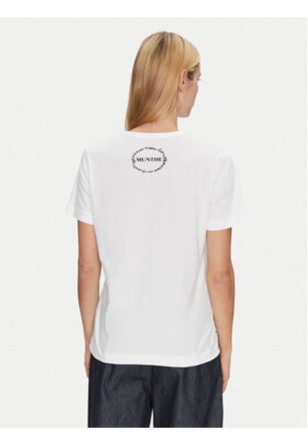 Munthe T-Shirt Fedelio 251110025160 Biały Regular Fit. Kolor: biały. Materiał: bawełna